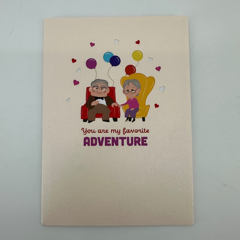 Lovepop Disney Pixar Up My Favorite Adventure Carl Ellie 3D Pop-Up Greeting Card